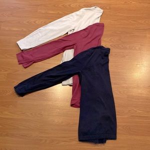 Set of Three Long Cotton Cardigans